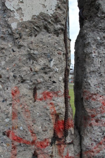 See the Television Tower through the crack in the Berlin Wall
